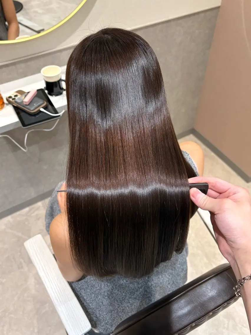 ロング カラー 透明感カラー 髪質改善 トリートメント カット ヘアカラー トリートメント 髪質改善 縮毛矯正/ レイヤー/銀座/本木のヘアスタイル