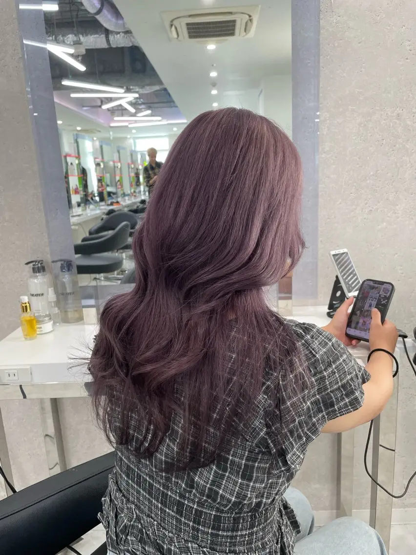 ロング カラー ヘアアレンジ カット ヘアカラー トリートメント ヘッドスパ 💓色落ちまで綺麗な 垢抜けカラー💓のヘアスタイル