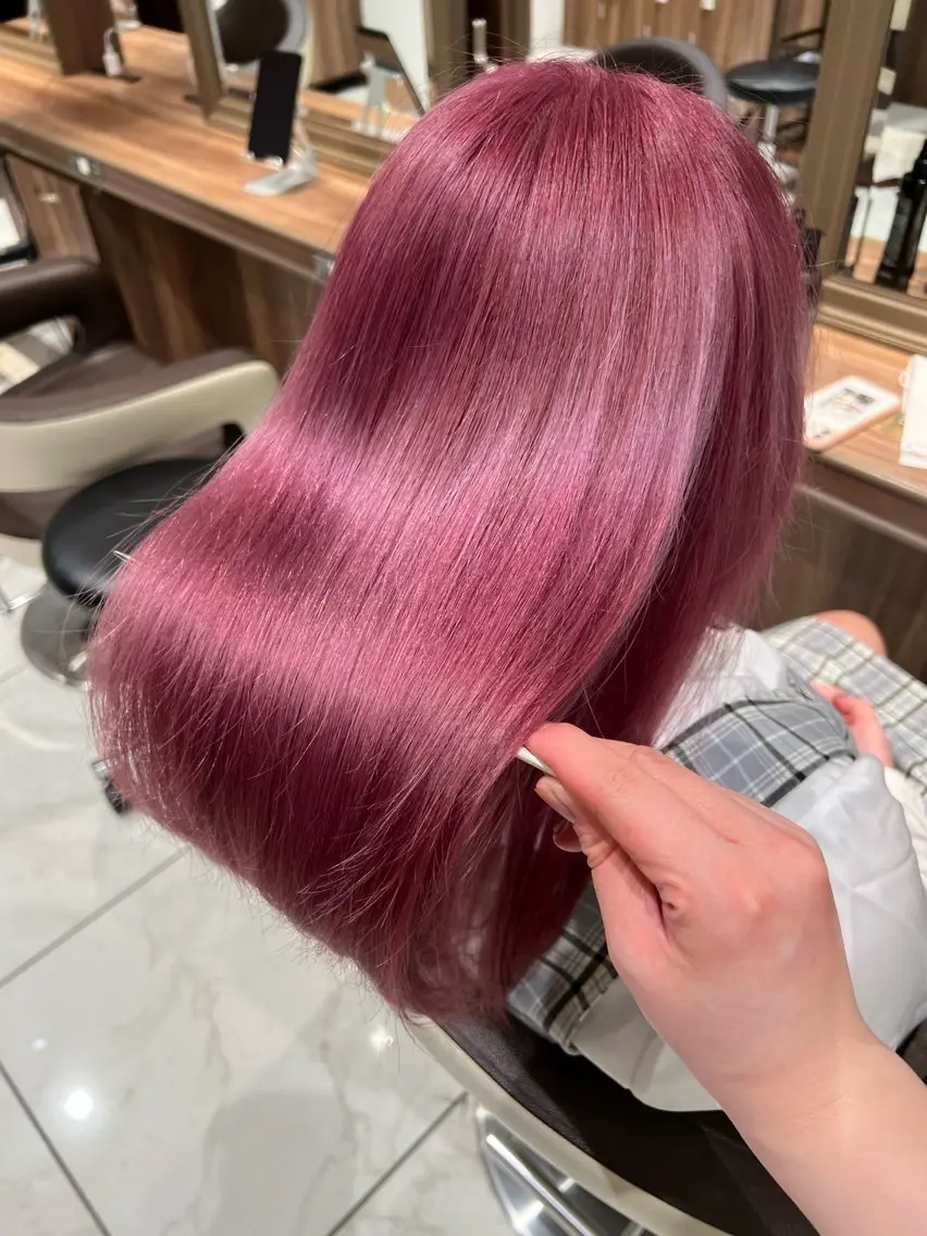 ロング カラー カット ヘアカラー 💗渋谷/韓国/レイ ヤー顔周りSayaのヘアスタイル