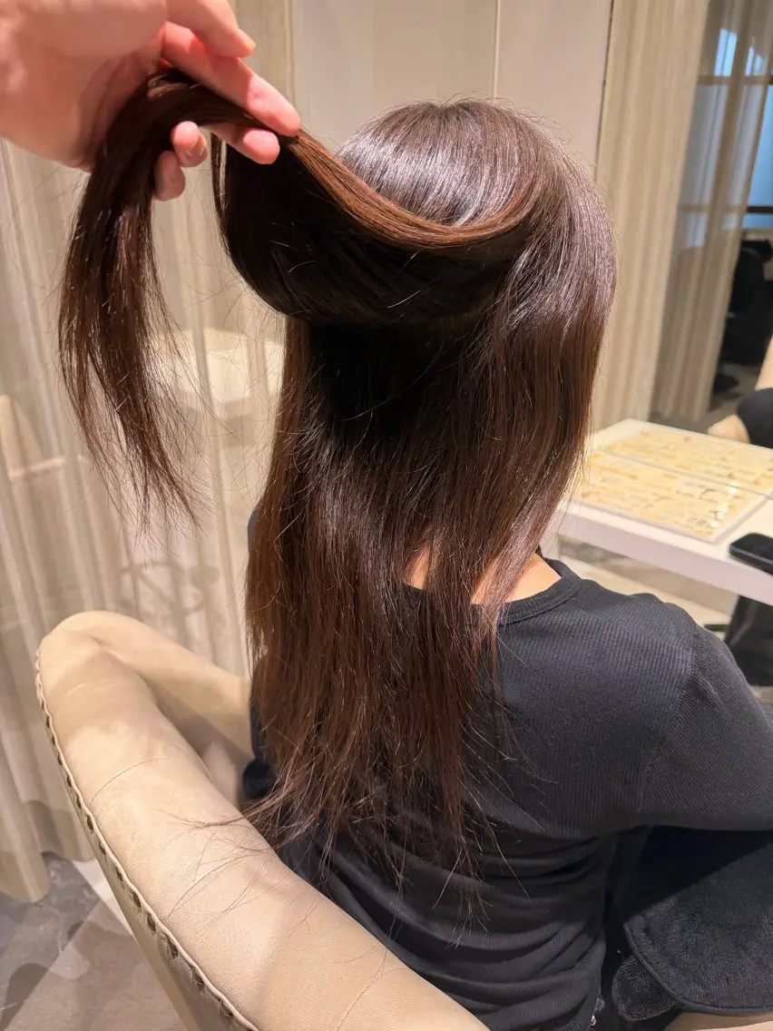 ミディアム カット トリートメント 福山艶髪|髪質改善| 三宅星哉のヘアスタイル