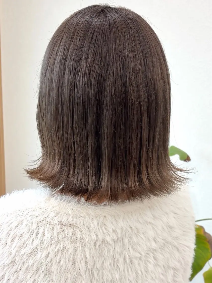 ミディアム カット ヘアカラー 前髪・顔周りカット☆ あらいみゆのヘアスタイル