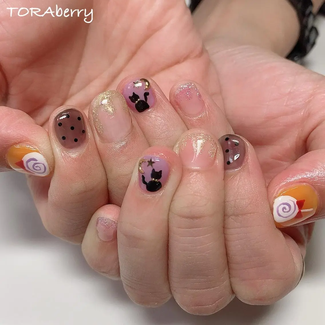 ネイル ハロウィン ハンドネイル ネイリスト なつみのネイルデザイン