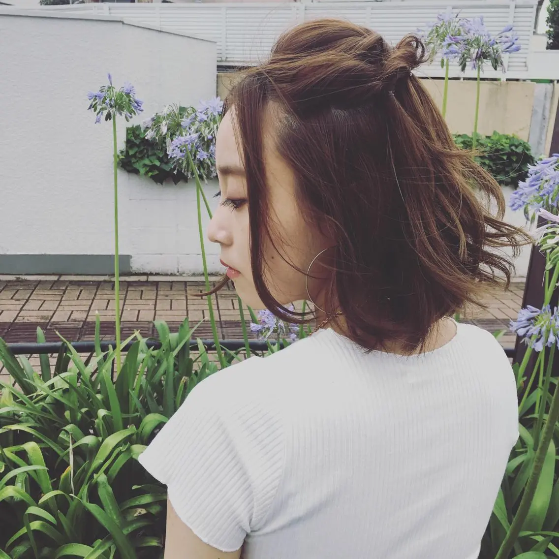 ショート ミディアム カラー パーマ ヘアアレンジ ベージュカラー ボブ 🥛洒落髪小顔cut なら龍崎🥛のヘアスタイル