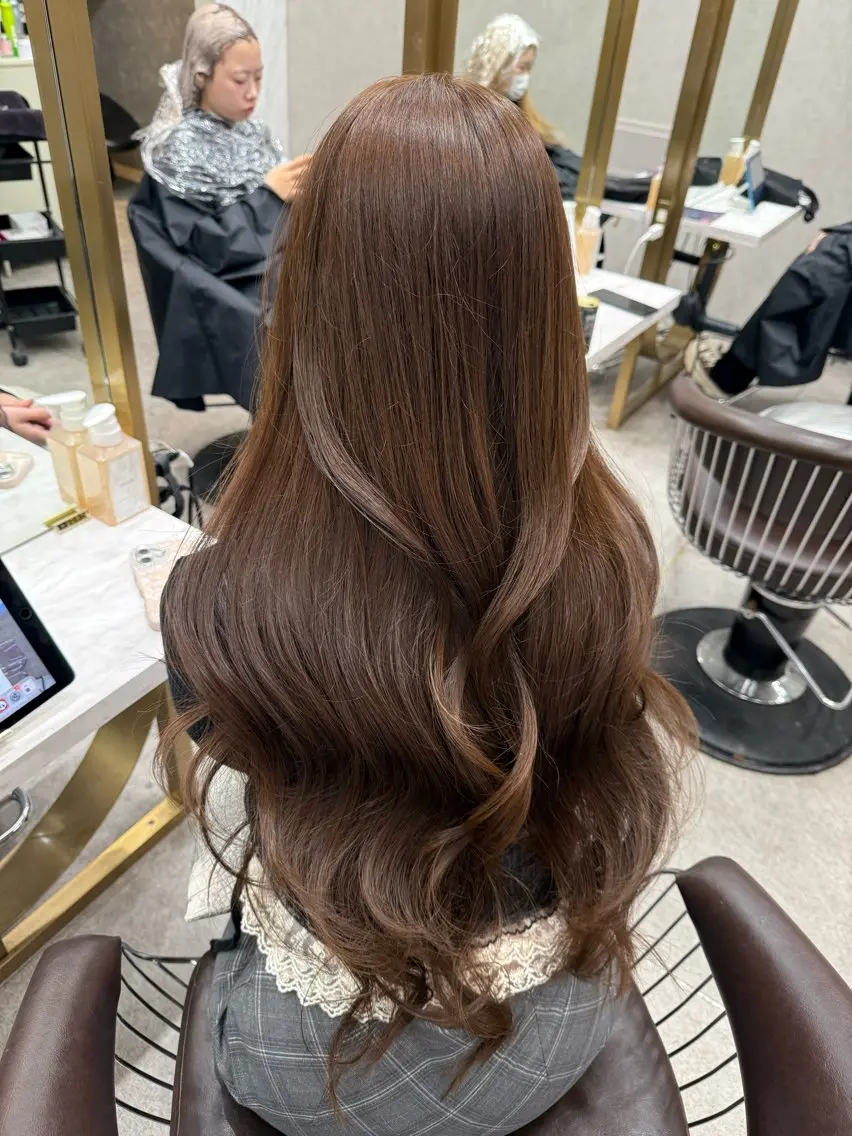 ロング カラー カット ヘアカラー トリートメント レイヤーダブルカラー KYONのヘアスタイル