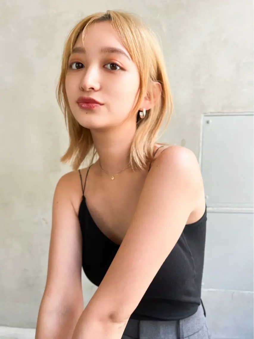 ミディアム カラー パーマ ヘアアレンジ ヘアカラー トリートメント ✂️ボブ/レイヤー /艶カラー🌷喜美花のヘアスタイル
