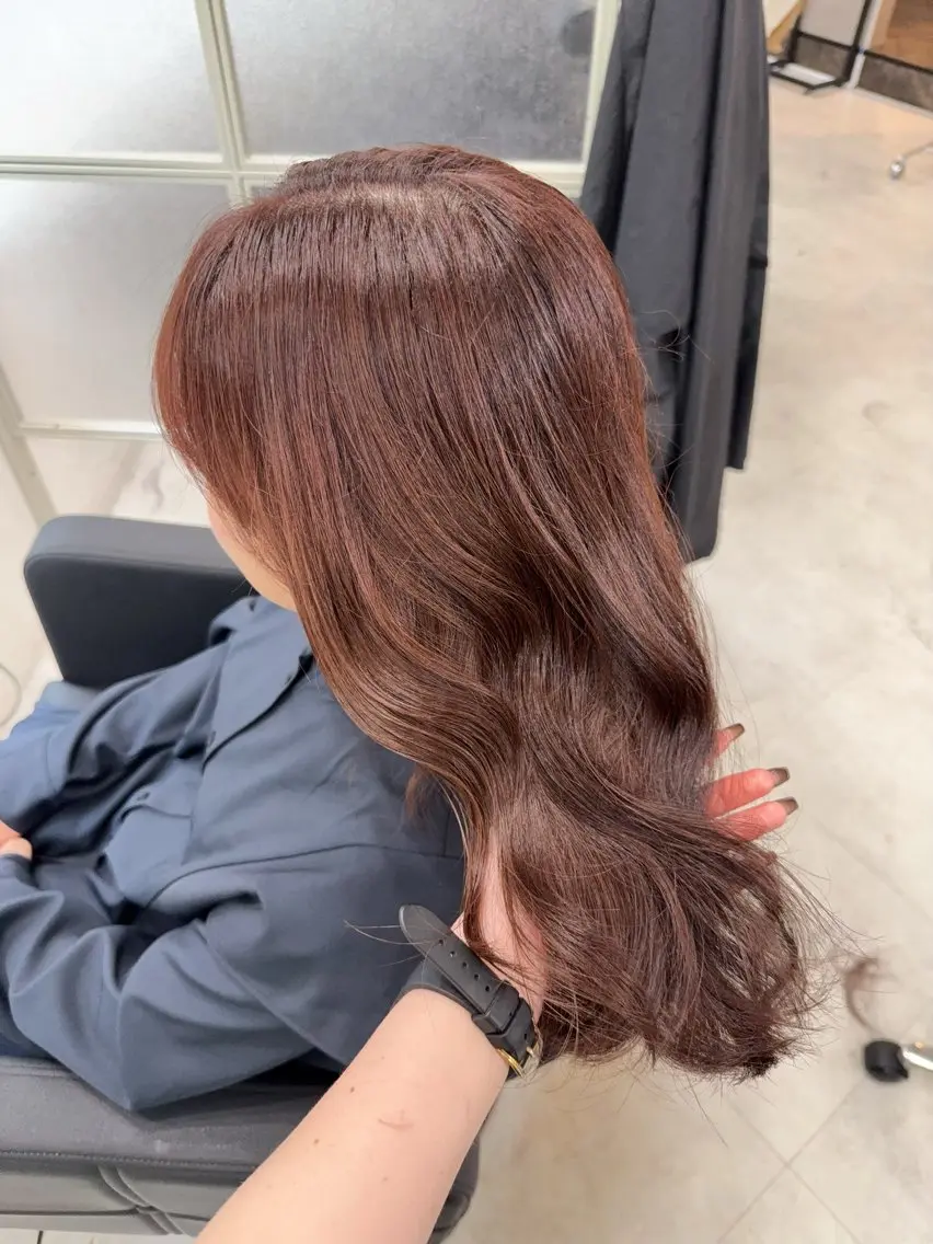 ミディアム カット ヘアカラー トリートメント MAHO/透明感カラ ー/髪質改善🍒のヘアスタイル