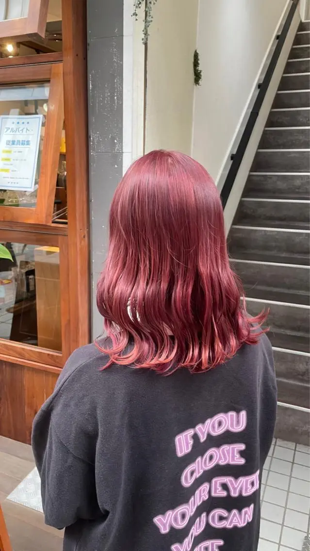 透け感ばっちりダブルカラー🐷💖※ブリーチ込みの写真