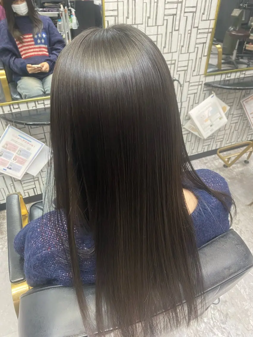 ロング 髪質改善 縮毛矯正 池田 亮雅のヘアスタイル