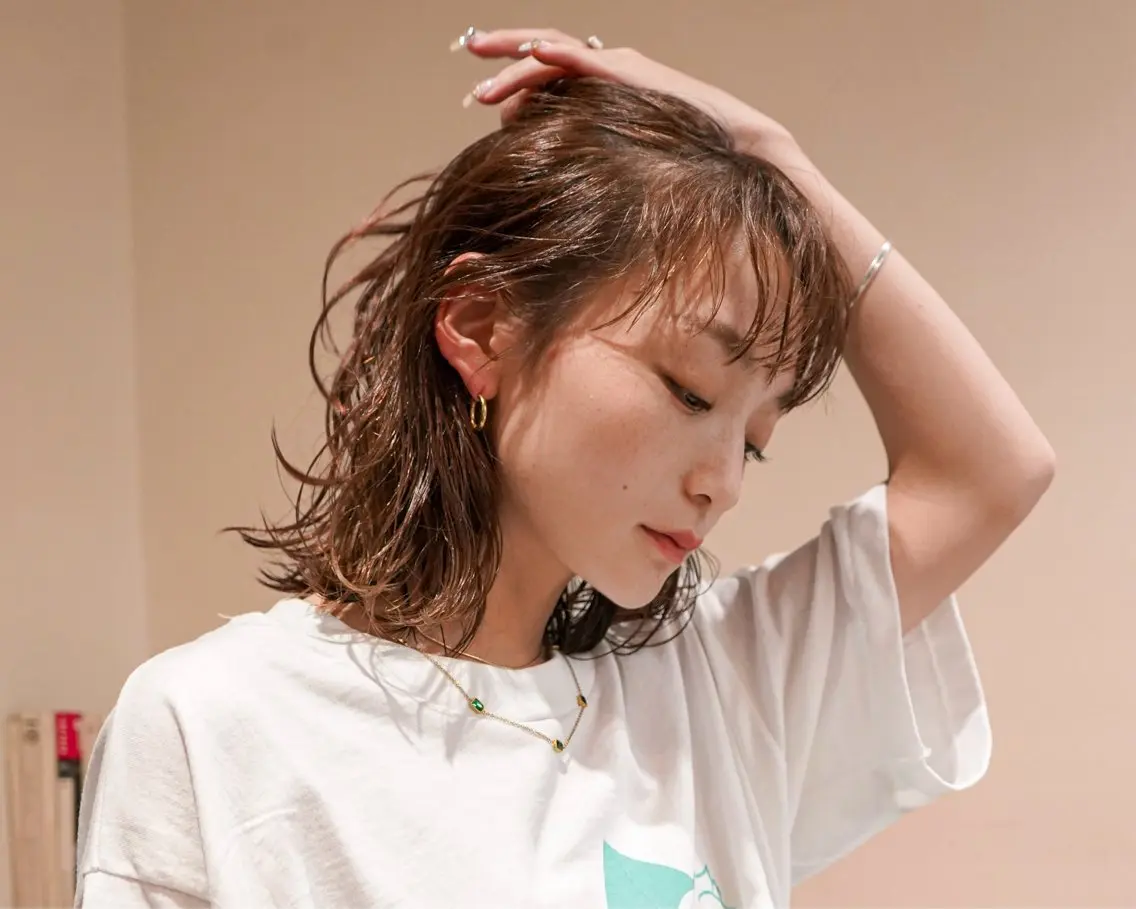 セミロング カラー 大島康暉 学芸大学 パーマ💫のヘアスタイル