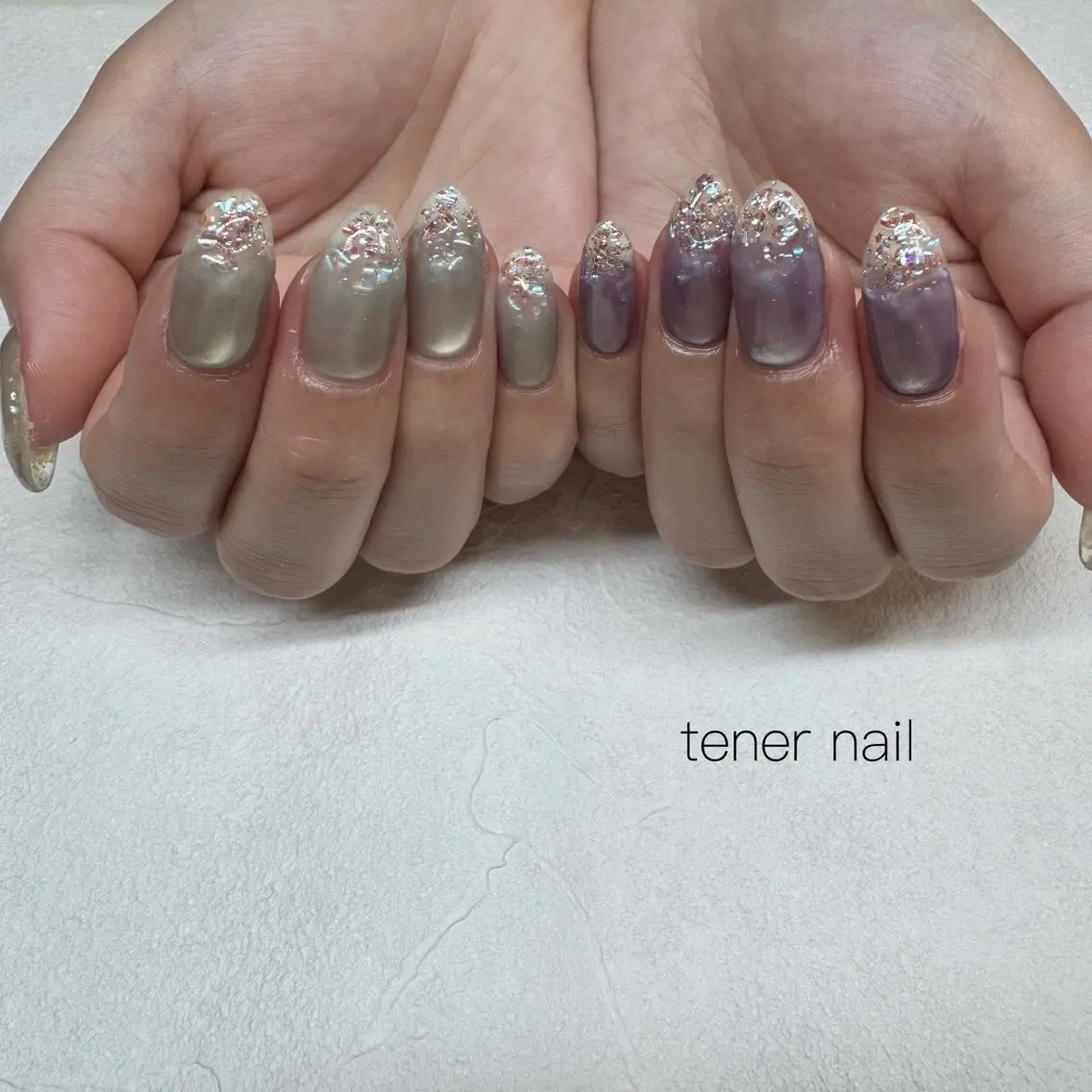 ネイル オーロラネイル キラキラネイル ハンドネイル テネルネイル tener nailのネイルデザイン
