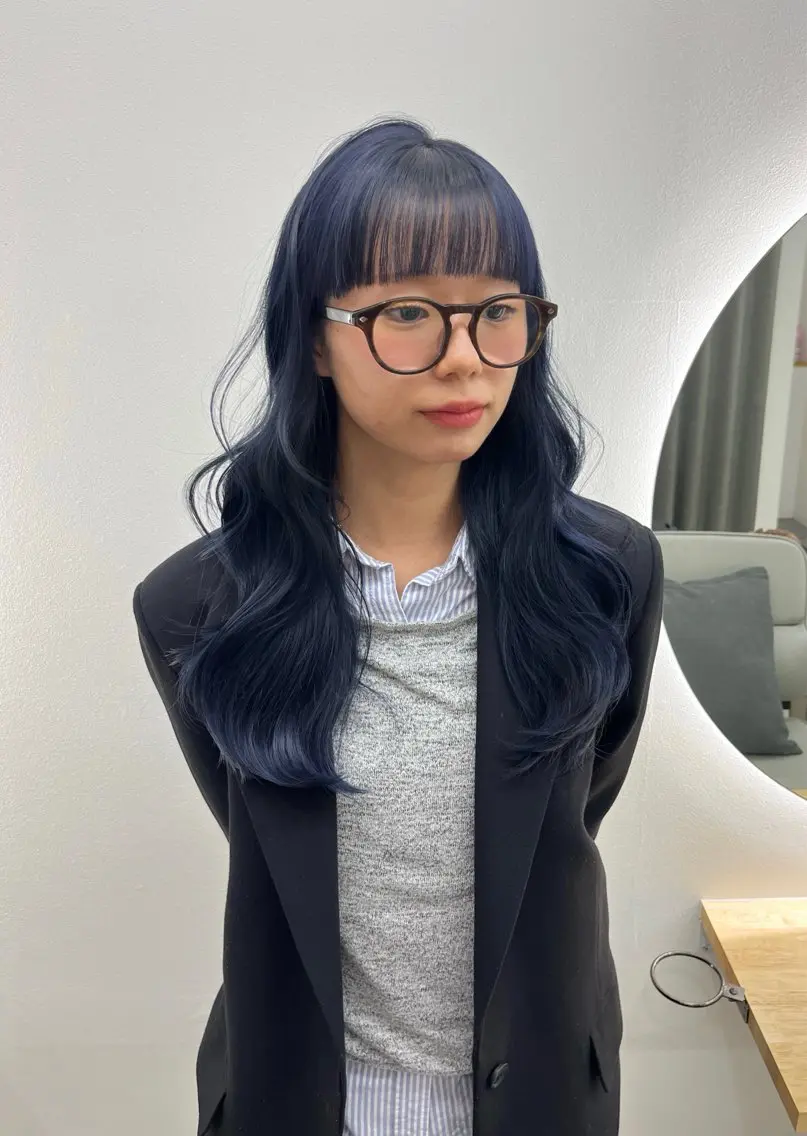 ロング カラー カット ヘアカラー トリートメント ベージュ⟡˖レイヤー ˖ ࣪⊹あずきのヘアスタイル