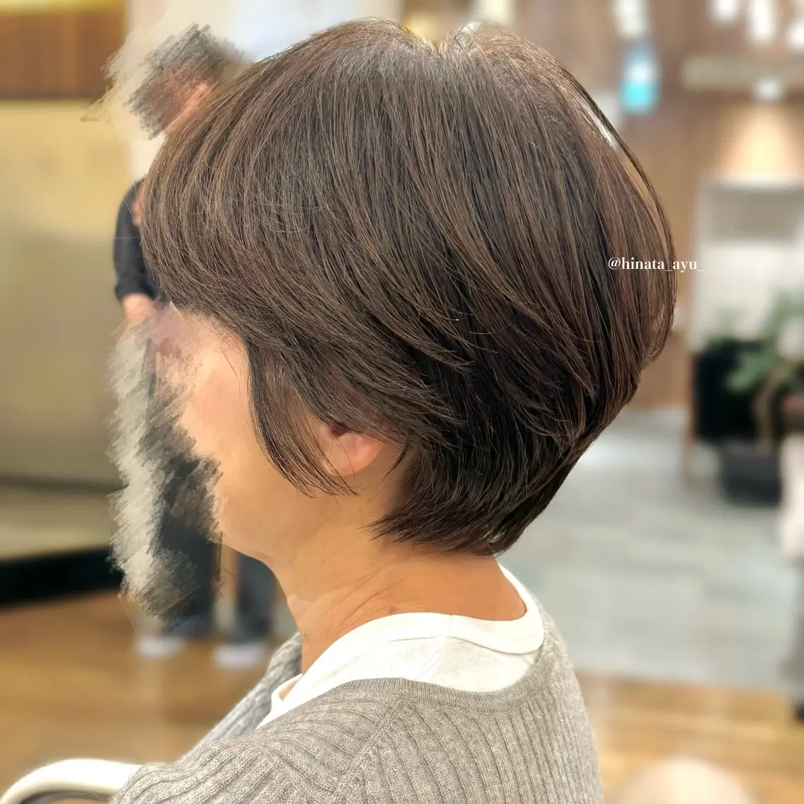 ショート くびれヘア ショートヘア 小顔カット ひなた あゆみのヘアスタイル