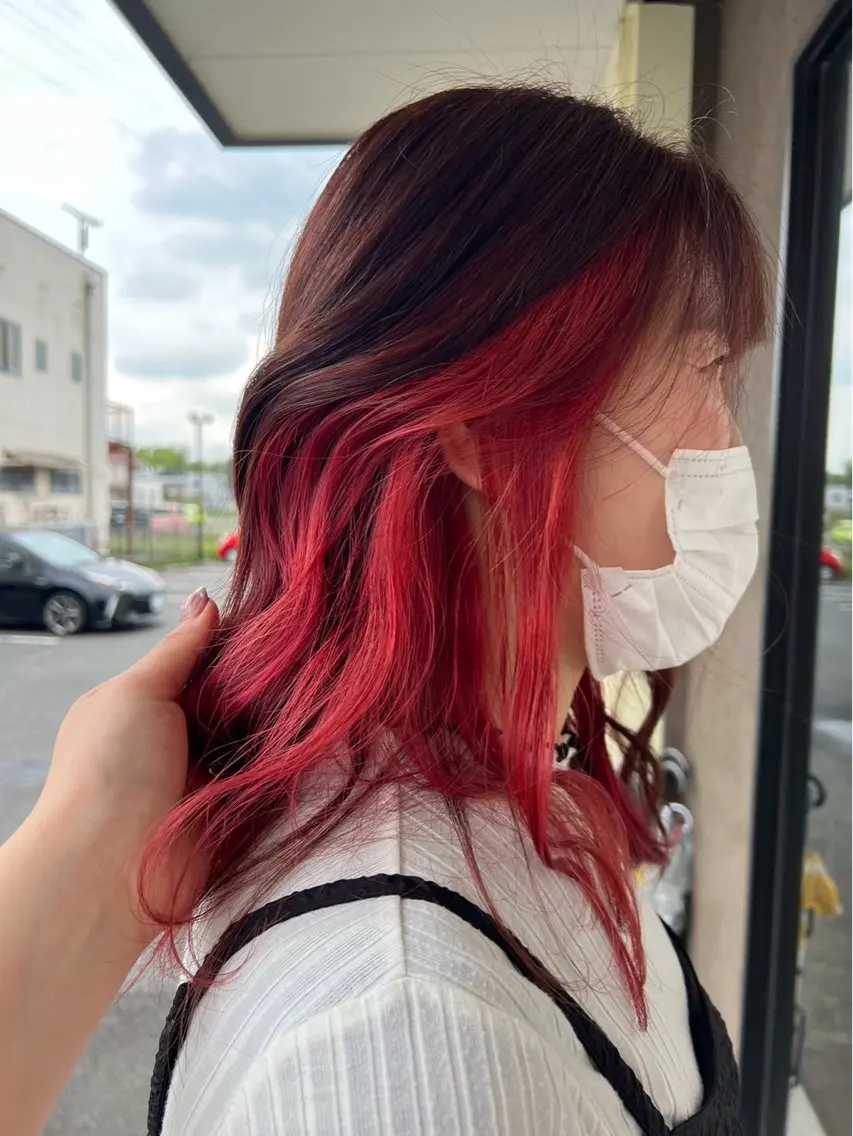 ミディアム カラー ヘアカラー arl 豊田店のヘアスタイル