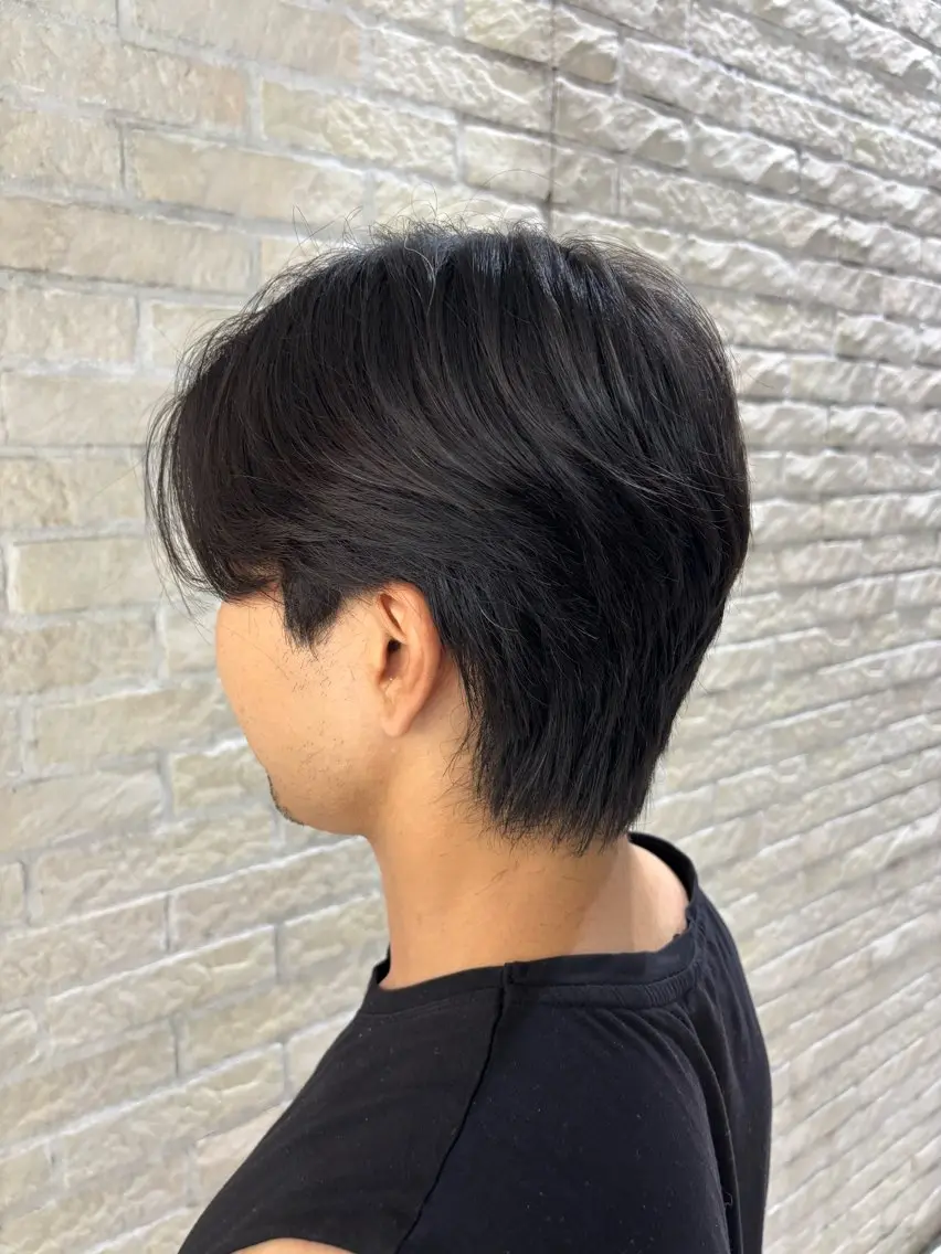 ミディアム メンズ カット 【メンズ特化】セン ターパート/保坂太一のヘアスタイル
