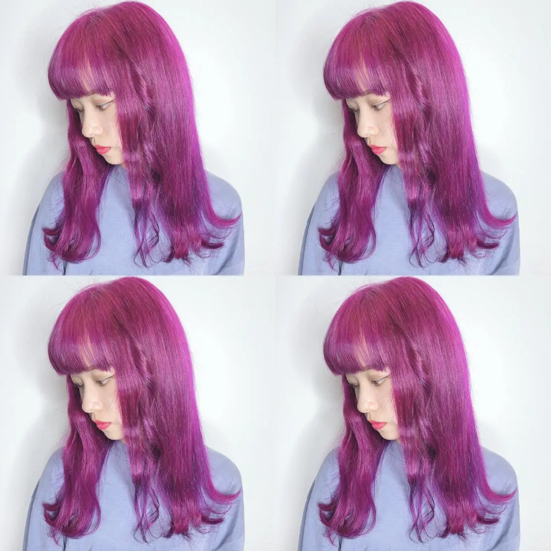 ミディアム カラー パープルカラー ヘアカラー トリートメント 似合わせ/ カラー.岡田友仁のヘアスタイル