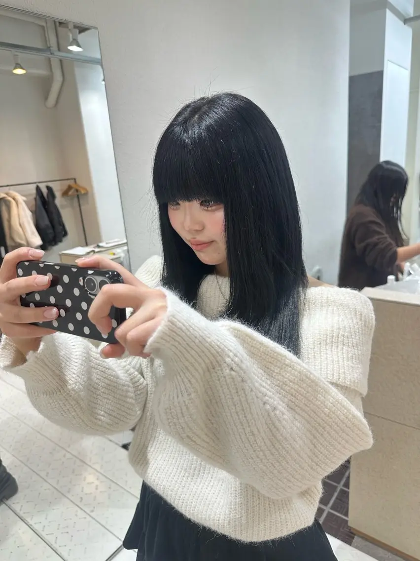 ロング カラー ブリーチ 透明感カラー ブリーチなしカラー 髪質改善 韓国風ヘア ブリーチ/ハイトーン ⚗️HARUKAのヘアスタイル