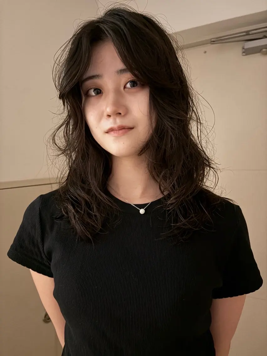 ミディアム パーマ ミディアムパーマ デジタルパーマ カット パーマ 千葉パーマ/レイヤー kusa‪🌱‬のヘアスタイル