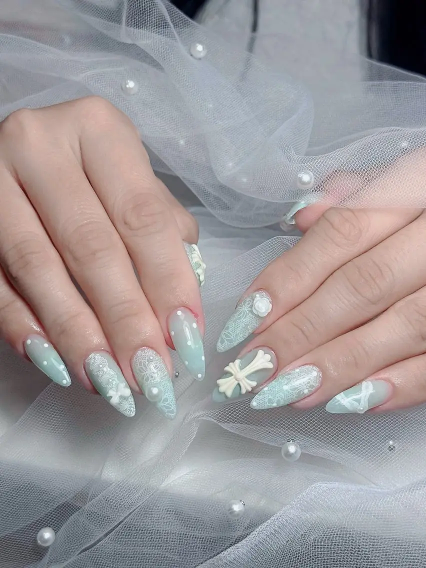ネイル チークネイル 長さ出し フラッシュネイル フレンチネイル グラデーション ハンドネイル Lenie Nail Salonのネイルデザイン