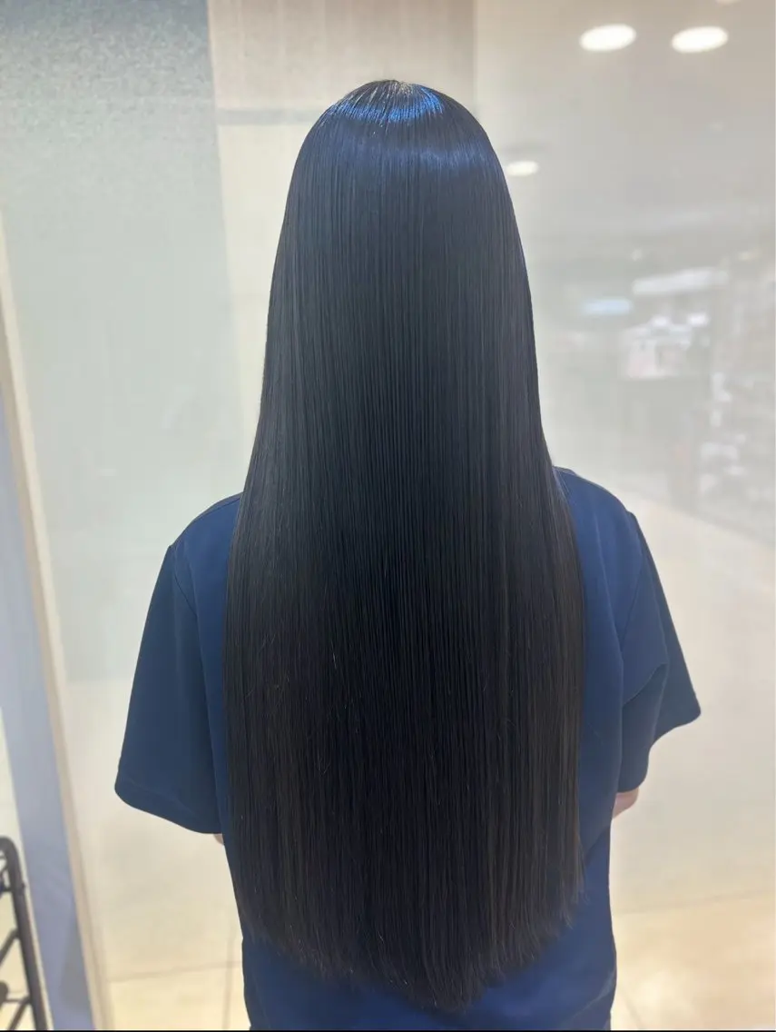 ロング パーマ カット 縮毛矯正 トリートメント 縮毛矯正/髪質改善/ 艶髪ササキナツミのヘアスタイル