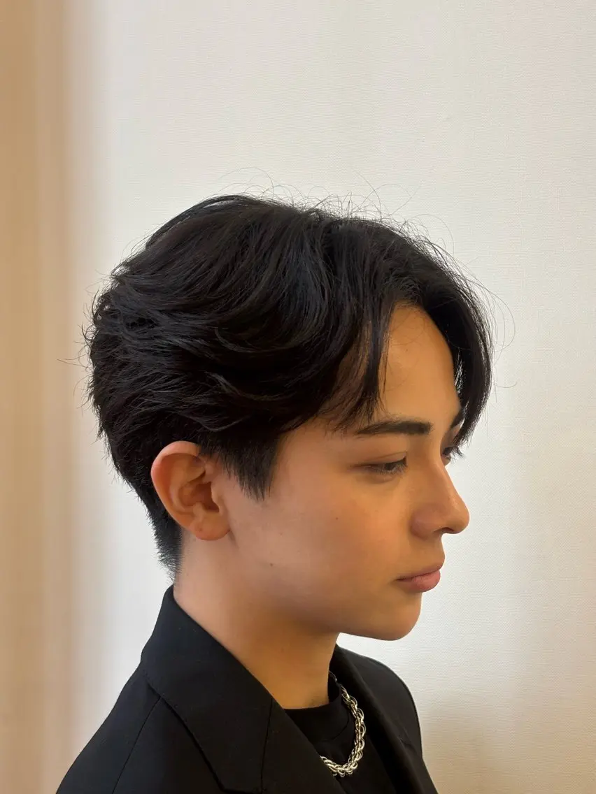 ショート メンズ センターパート マッシュ りん ♩*゜のヘアスタイル