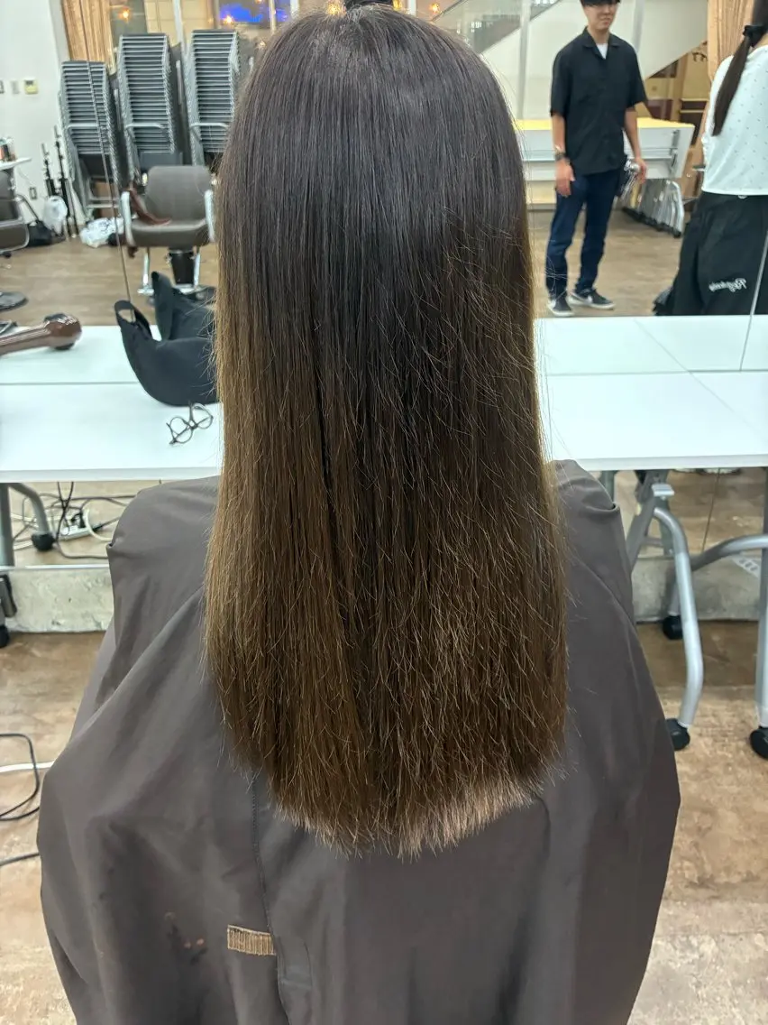 ロング カット 縮毛矯正 新潟 悠翔のヘアスタイル