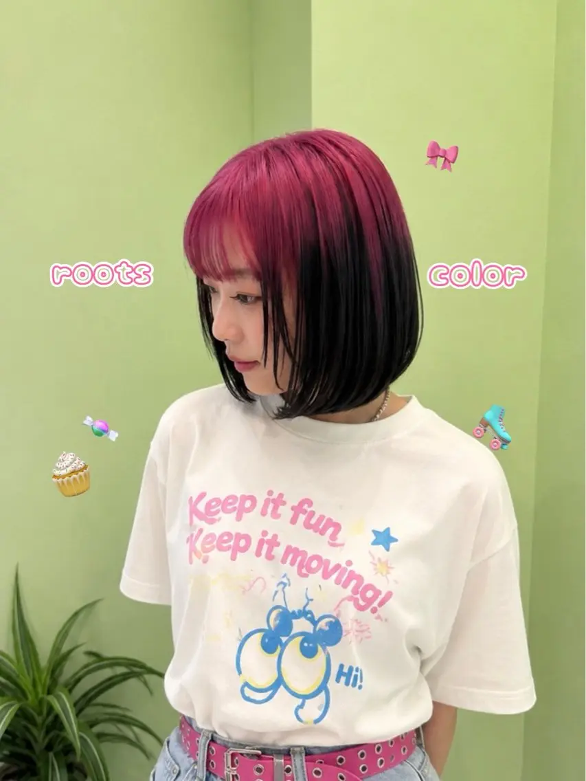 ミディアム カラー ヘアカラー 横浜/デザインカラー 個性派ヘアメ/まこのヘアスタイル
