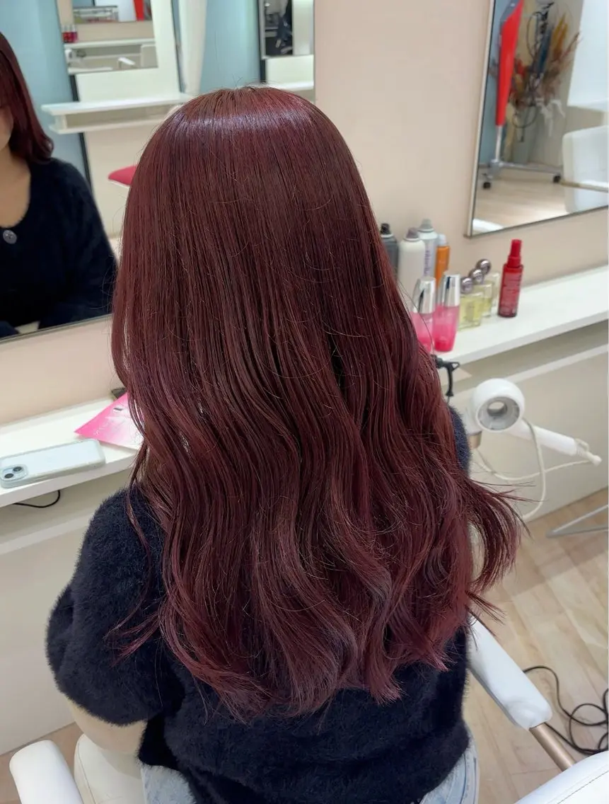 ロング カラー ヘアカラー ParveMix 岡本えりかのヘアスタイル