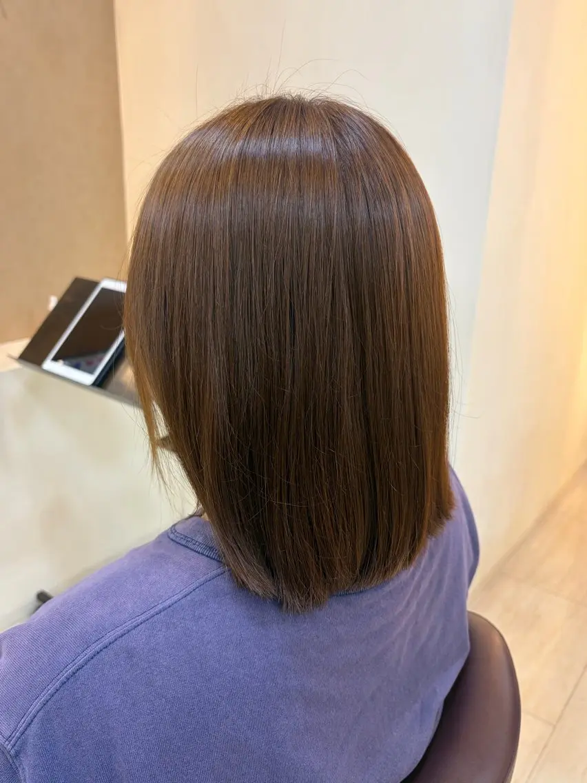 ミディアム カラー ヘアカラー 西村 瑠菜のヘアスタイル