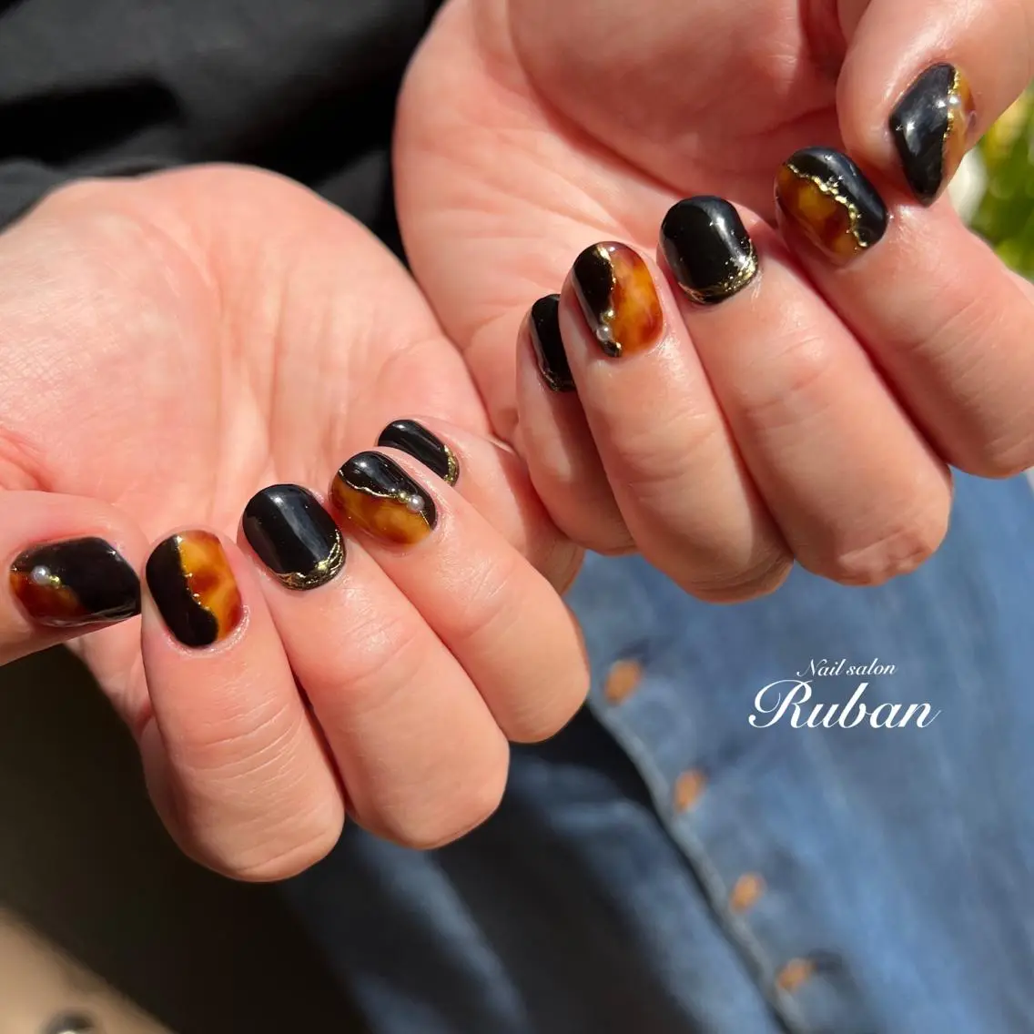 ネイル べっ甲ネイル Nail salon Rubanのネイルデザイン