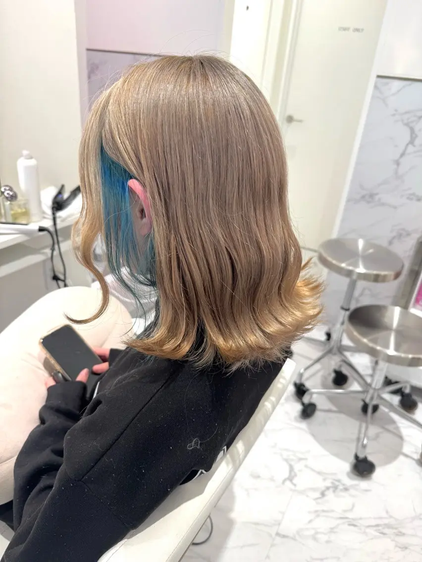 ロング カラー ヘアカラー ParveMix🍀 藤原愛未のヘアスタイル