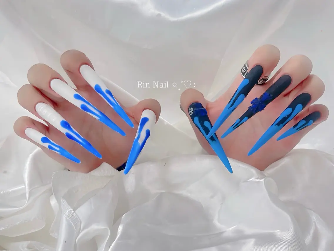 ネイル オーロラネイル チークネイル 桜ネイル クリアネイル ドット ハンドネイル Rin Nail 新大久保店のネイルデザイン