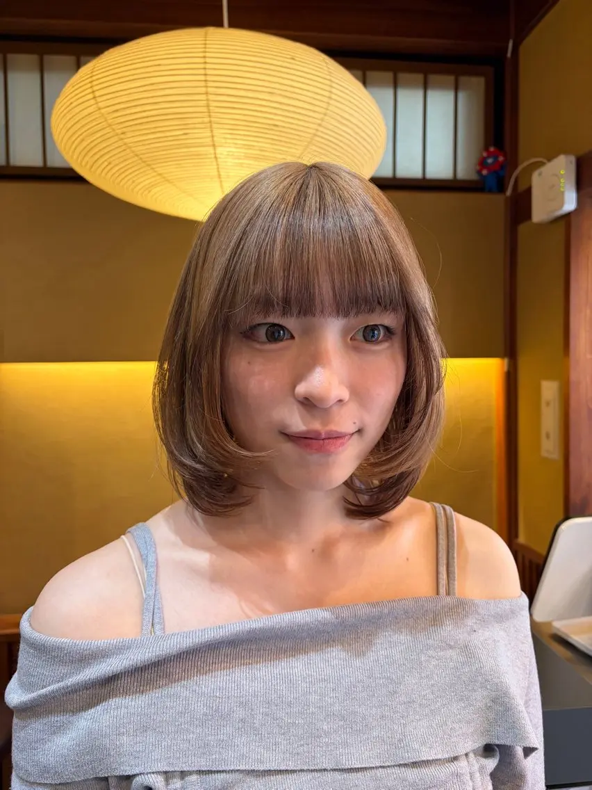 ミディアム カラー カット ヘアカラー ゆるふわガーリーst yle🩰yuukaのヘアスタイル