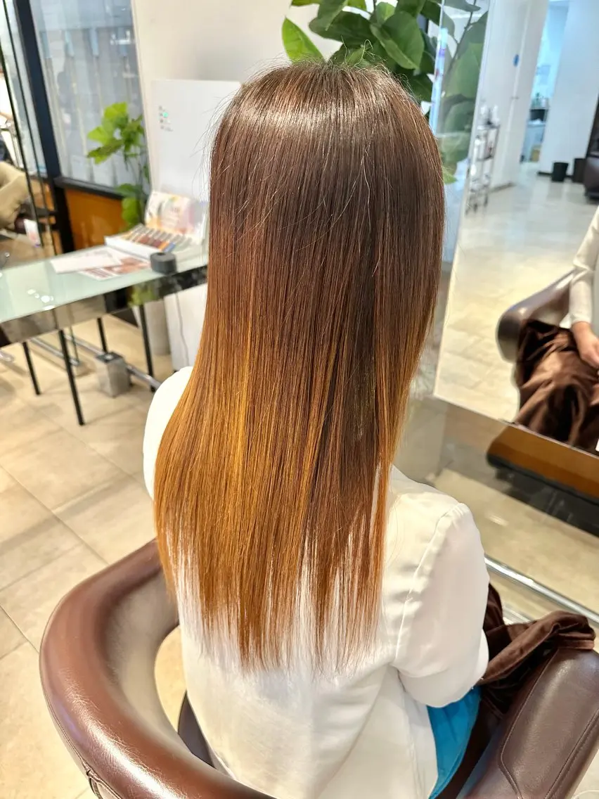 ロング 十場【髪質改善】 【ダブルカラー】のヘアスタイル