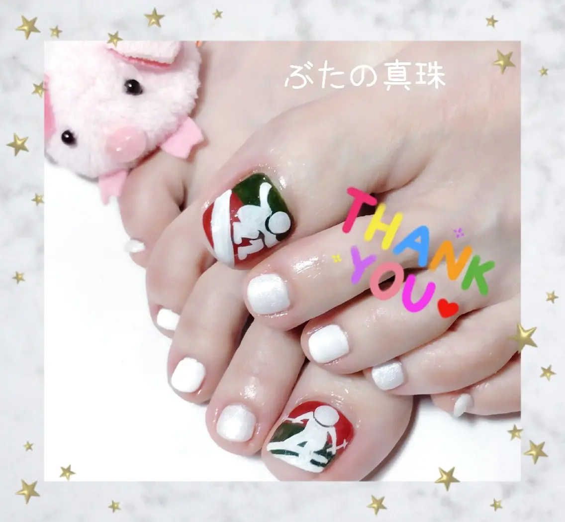 ネイル フットネイル 林 珠里のネイルデザイン