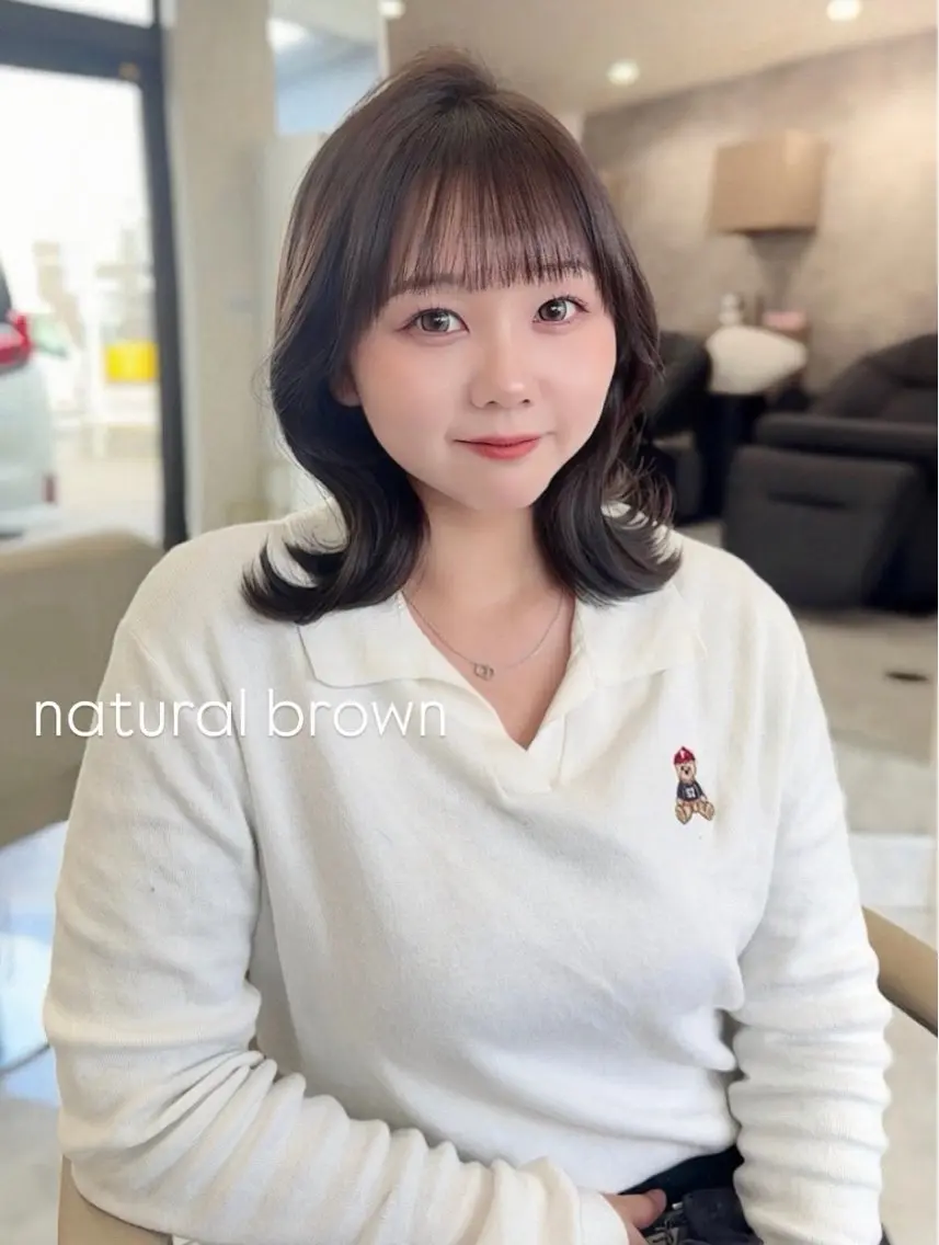 ミディアム カラー ヘアアレンジ ブラウンカラー 透明感カラー ナチュラルブラウン 韓国風ヘア レイヤーカット 加藤あいり/大人 可愛いモテカラー♡のヘアスタイル