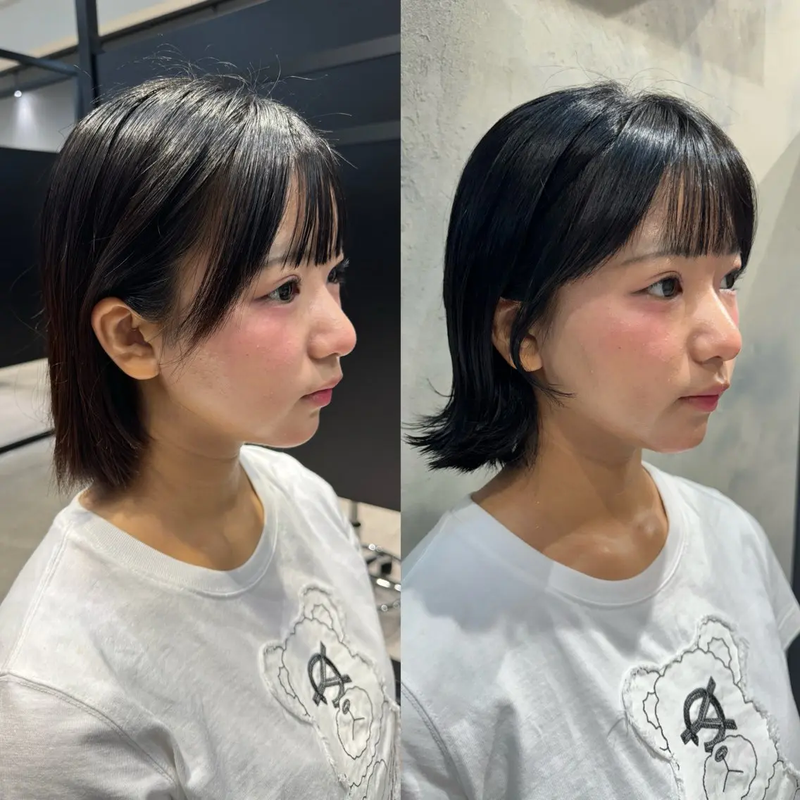 ショート カラー ヘアアレンジ hiiko顔まわり カットのヘアスタイル