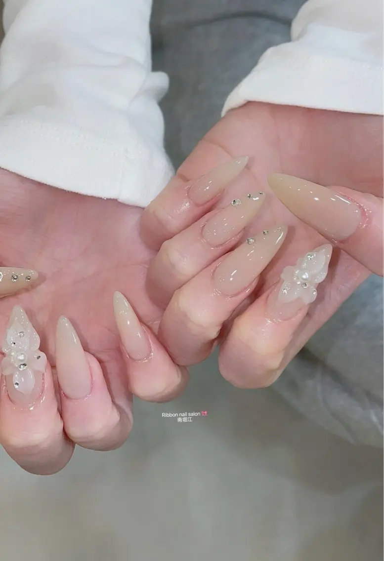 ネイル ハンドネイル RibbonNail 南堀江のネイルデザイン