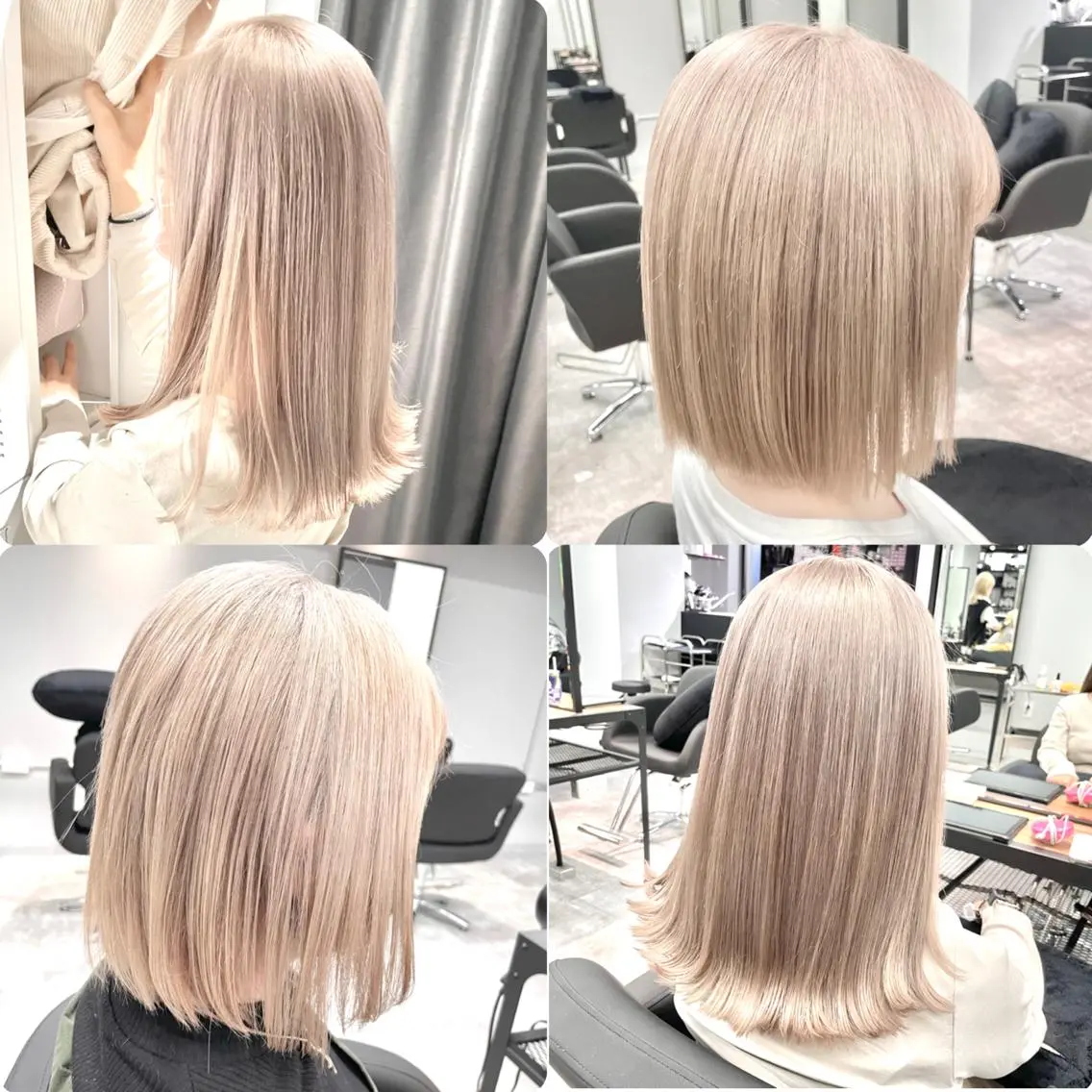 セミロング カラー ハイトーンカラー ヘアカラー トリートメント ✨MiL✨ ✨心斎橋✨のヘアスタイル