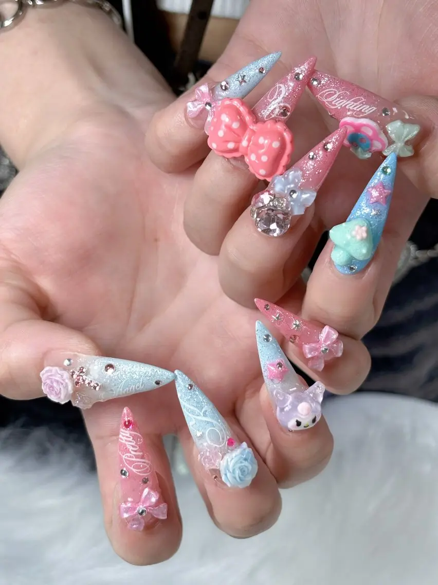 ネイル 長さ出し ロングネイル スカルプネイル スーパーロングネイル ハンドネイル Sully Nail Labのネイルデザイン