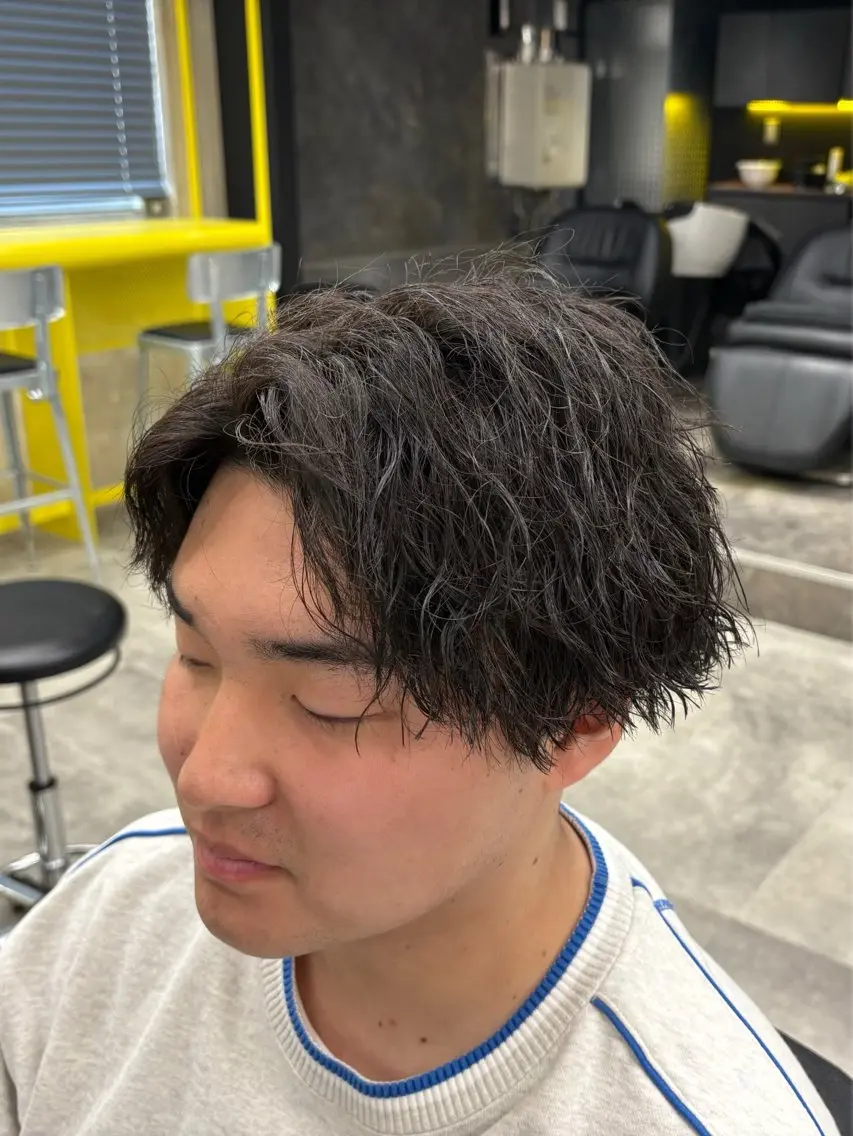 メンズ カット パーマ 池袋メンズ専門💣 玉造利樹のヘアスタイル
