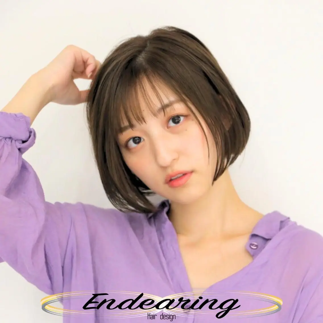 ショート アッシュ ボブ レイヤーカット 似合わせカット カット ヘアカラー Endearing 銀座/レイヤーカットのヘアスタイル