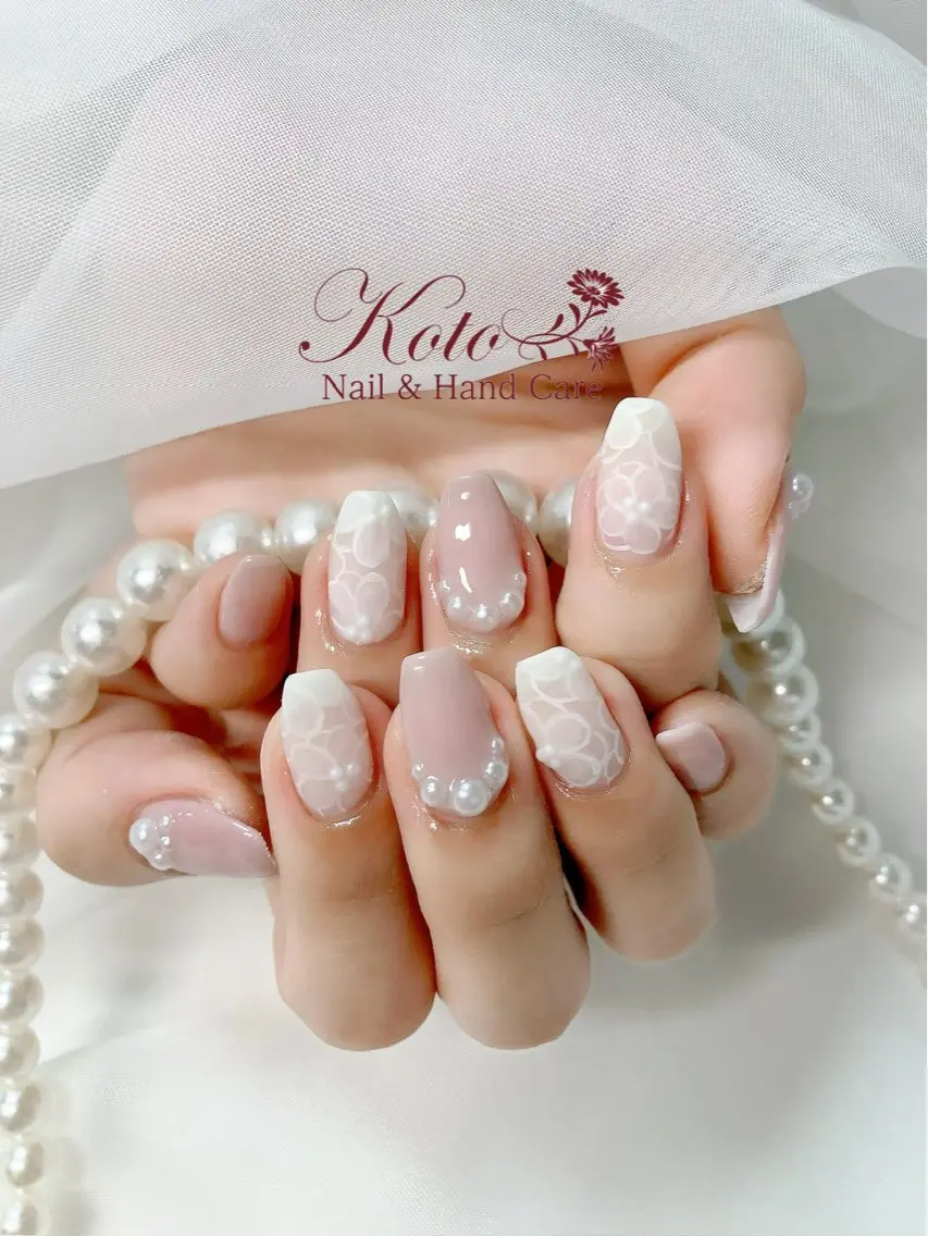 ネイル 長さ出し ジェルネイル 持ち込み ニュアンスネイル 赤色 ハンドネイル Nail Salon KOTOのネイルデザイン
