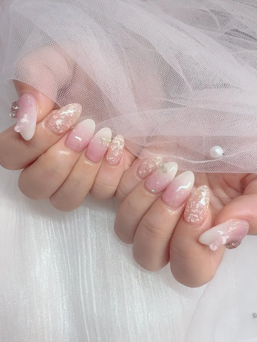 ネイル グラデーション 夏ネイル ハンドネイル teddybear nailsのネイルデザイン