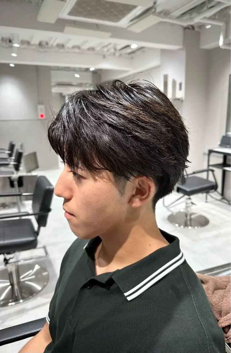 ショート メンズ センターパート 刈り上げ カット 🍀メンズパーマ職人 池袋🍀Yuraのヘアスタイル