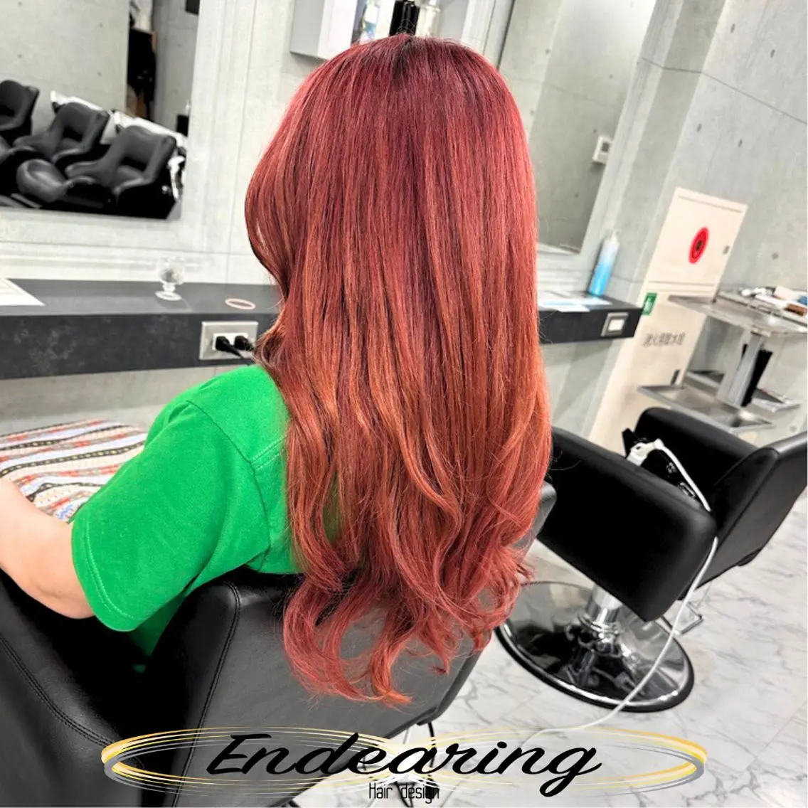 カラー ブリーチ 透明感カラー ピンクカラー ヘアカラー Endearing 銀座/レイヤーカットのヘアスタイル