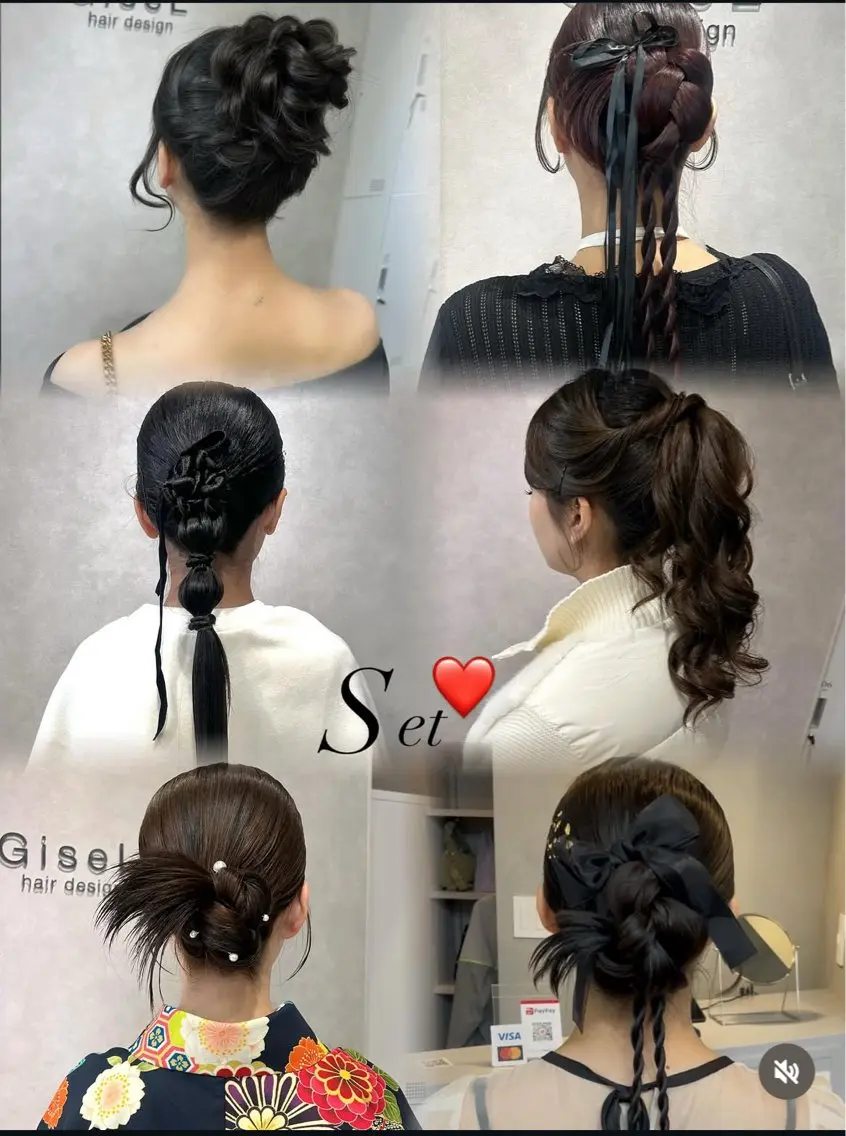 ヘアアレンジ ヘアセット moe🎀 透明感カラーのヘアスタイル