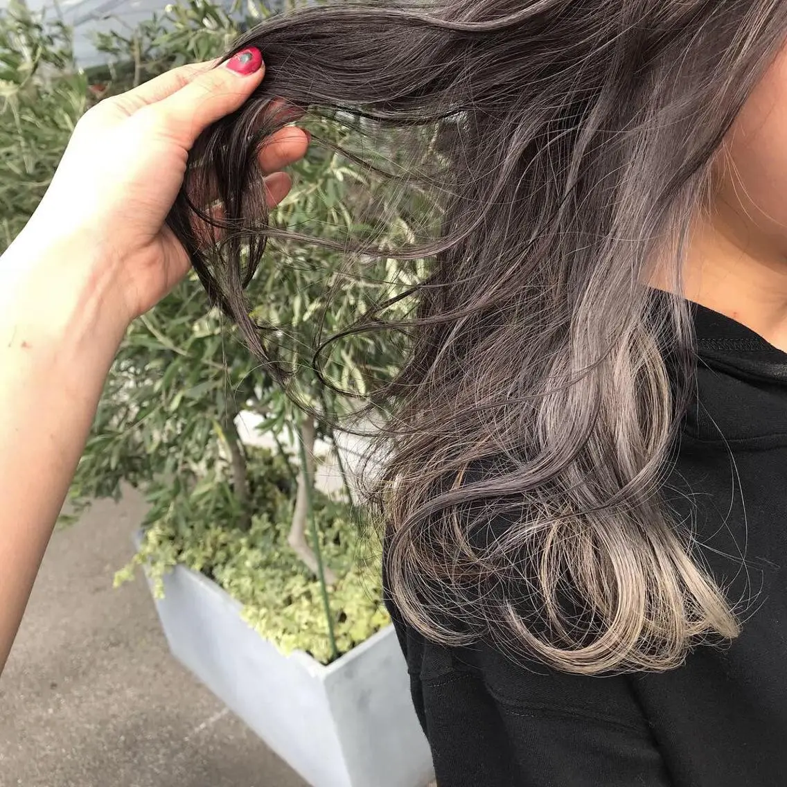 カラー ハイライトカラー YUI𓍯エクステ /ニュアンスカラーのヘアスタイル