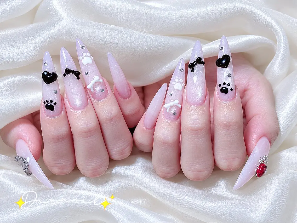 ネイル フットネイル 韓国ネイル レース マグネットネイル ニュアンスネイル ハンドネイル Dia nail サロンのネイルデザイン