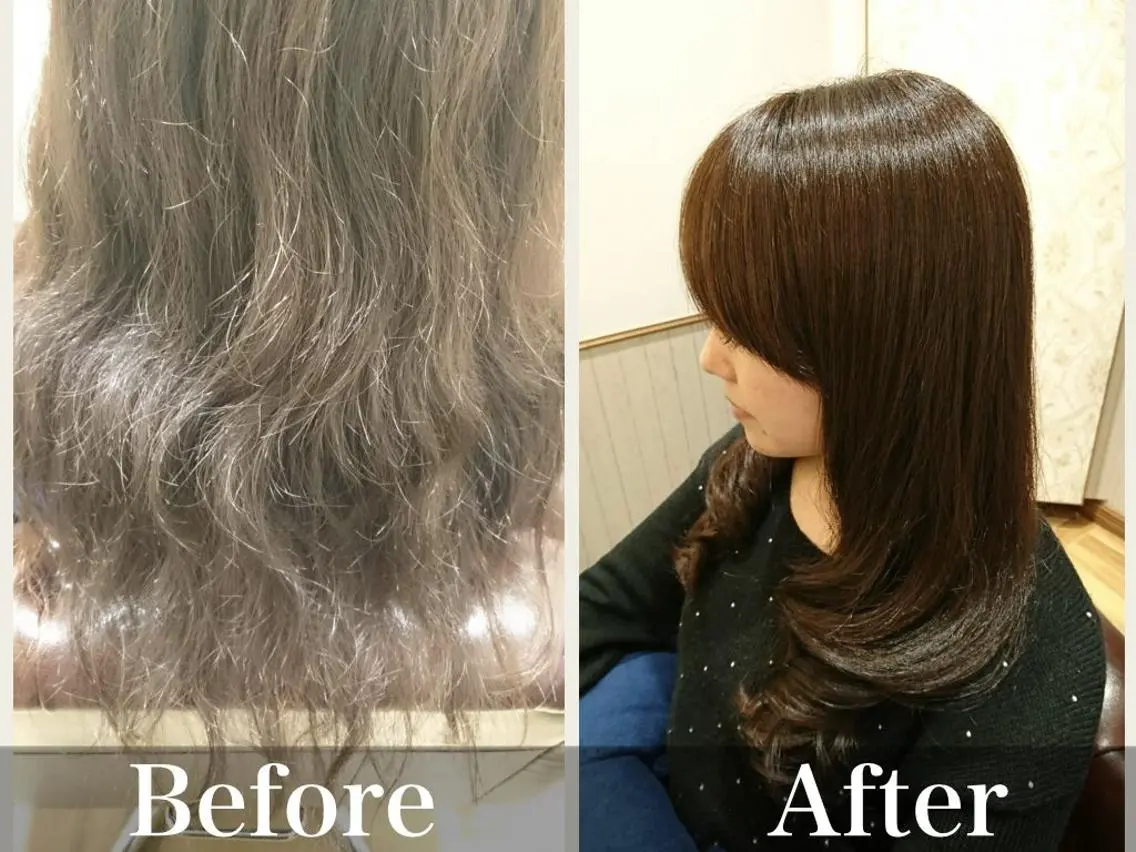 セミロング カット パーマ トリートメント 💐伊勢崎/髪質改善 Dears勅使河原のヘアスタイル