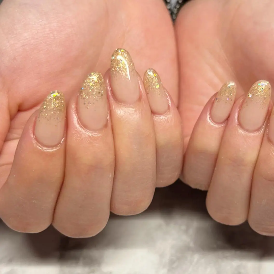 ネイル グラデーション ラメ(グリッター) ラメグラデーション 587nail *のネイルデザイン